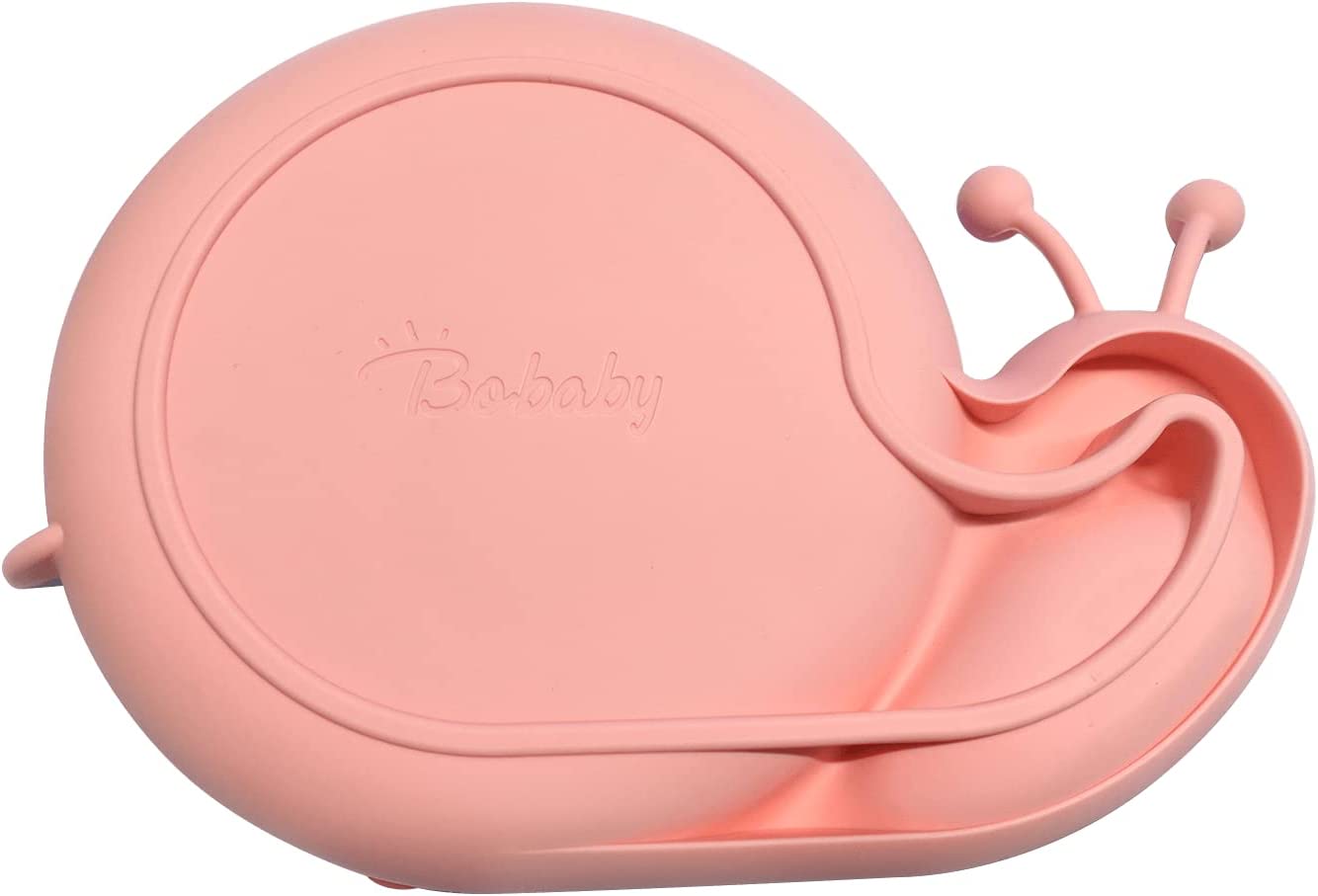BoBaby Snail Snacker - Toddler Snack Container with 8 Sections and Lid | Food Grade Materials | Dishwasher Safe | Non-Skid Base | for Kids, Babies, Home & Travel | Educational (Pink) - Image 3